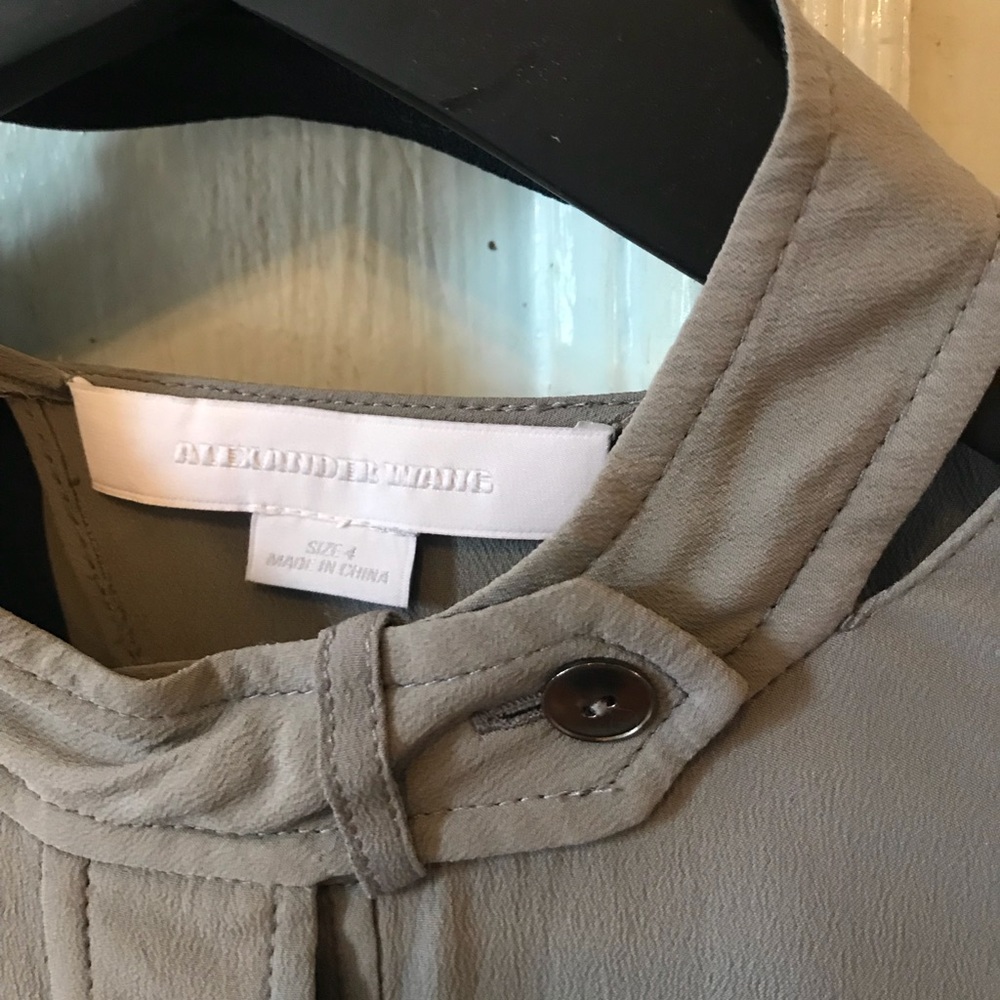 Alexander Wang Draped Back Silk Button Down - image 6